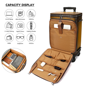 Set di Valigie <span class=keywords><strong>da</strong></span> <span class=keywords><strong>Viaggio</strong></span> Personalizzabili in Vera Pelle: Zaino <span class=keywords><strong>da</strong></span> 14 Pollici, Valigia <span class=keywords><strong>da</strong></span> 20 Pollici, <span class=keywords><strong>Trolley</strong></span> <span class=keywords><strong>da</strong></span> <span class=keywords><strong>Viaggio</strong></span> per Uomo - Product Image 5