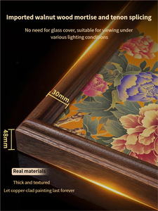 新しい中国風四屏風四季植物花壁掛けアート（リビングルーム＆中庭用） - Product Image 6