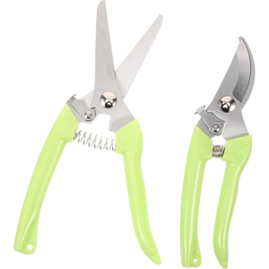 Cisaille de jardin tendance en acier inoxydable à lame courbée, poignée en plastique antidérapante, multicolore, pour la taille des plantes - Product Image 1