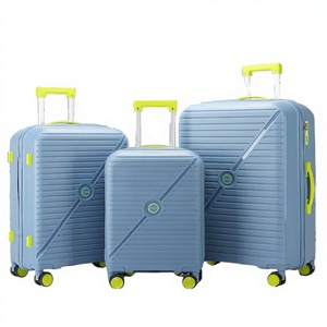 3-Piece PP Luggage Set-Lightweight Durable Foldable Luxury Travel <b>Suitcase</b> Waterproof Eco-Friendly Design for Business - Product Image 1