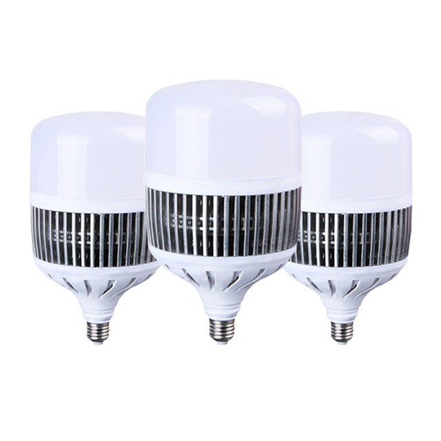 High Power LED Bulb for Factory Warehouse 85W 105W150W 200W Bulb E27E40 Finned Aluminum Site Workshop Lighting