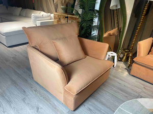 Nuevo Sofá Nórdico Extra Suave 2026 con Tapicería de Tela Rosa, Relleno de Plumas, Sofá Cómodo para Sala de Estar - Product Image 3