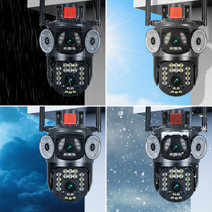 กล้องวงจรปิดไร้สาย WiFi แบบ PTZ สำหรับภายนอกอาคาร ความละเอียด 4MP <span class=keywords><strong>2K</strong></span> สามจอ รุ่น V380 <span class=keywords><strong>Pro</strong></span> เลนส์คู่ กล้องรักษาความปลอดภัย WiFi ขายส่ง - Product Image 5