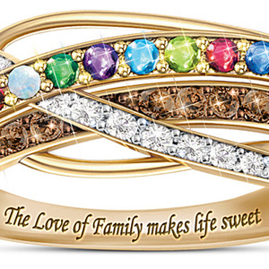 Anello Avvolgente Multistrato Trendy con Pietre Colorate Intarsiate, Anello Lineare alla Moda, Gioiello da Dito per Donna, Stile Celebrità di Internet - Product Image 2