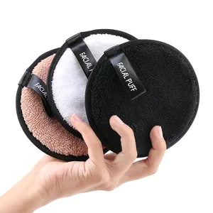 Super soft facial cleansing cloth microfibre reusable makeup remover washable eye makeup remover pad