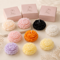 Bougie parfumée à la pivoine en gros, en paraffine raffinée et cire de soja, bougie décorative florale, cadeau, emballage personnalisé