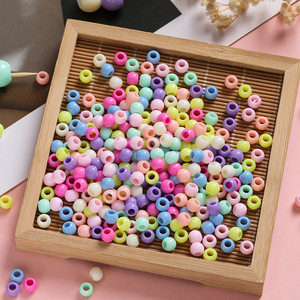 Acrylic <b>Large</b> Hole <b>Beads</b> 6 8 10 12 14 16mm Round Macaron Color DIY Jewelry Making Supplies for <b>Bead</b> Stringing - Product Image 4