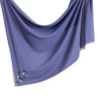 Yomo 2024 haute qualité fleur diamant en mousseline de soie hijab femmes écharpe long châle malaisie tudung dubai hijab