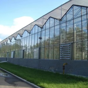 Invernadero Agrícola Multi-Span con Cubierta de Vidrio Grande, Ventilación de Alta Eficiencia, Estructura para Cultivo Hidropónico - Product Image 1