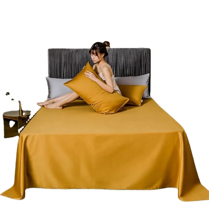 ผ้าปูเตียงคอตตอนต่วน60S 1ชิ้น,ผ้าปูที่นอนสีพื้นหรูหราจำนวน300เส้น