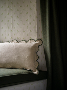 Fundas de Cojín con Diseño de Vieira, Color <span class=keywords><strong>Granada</strong></span>, Elegantes Fundas de Almohada con Borde Festoneado para Sofá, Cama o Silla Ocasional - Product Image 6