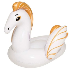 PVC <b>Inflatable</b> Pegasus <b>Float</b> with 2 Handles 2 Sizes for Swimming Pool Beach Fun - Product Image 1