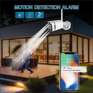 Kit de caméra de sécurité sans fil WiFi avec logo personnalisé TSEye 4CH 3MP, vision nocturne à double lumière, sécurité domestique extérieure, NVR - Product Image 4