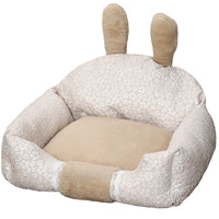 Tapis pour animaux de compagnie en peluche, toutes saisons, en forme de lapin, style princesse, lit pour chat, chaud pour l'hiver, résistant au froid, avec dentelle