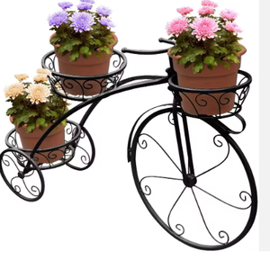 Soporte para Macetas con Forma de Bicicleta, de Hierro, Ecológico, para Interiores/Exteriores, para Colgar en la Pared, para Hogar y Jardín - Product Image 3