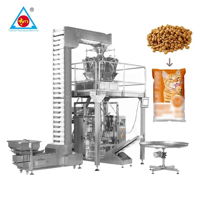 automatic weigher packing machine Dry Animal Feed / Pet Dog Cat Food Packaging Machine