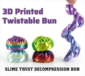 Slime Twist Decompression 3D Stampato – Giocattolo Antistress con Azione di Torsione Fluida - Product Image 1