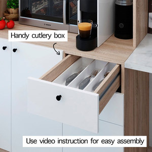 الجملة حار بيع جديد تصميم رخيصة المنظم خزانة بيضاء مخزن المطبخ خزائن المطبخ - Product Image 3