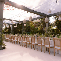 Chaise de mariage pliable en bois de style nordique moderne avec dossier croisé, pour événements extérieurs, banquets, salon, appartement, hôtel, location de mobilier
