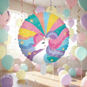 Party Love Unicorn <b>Balloon</b> 45cm Rainbow Design Foil Party <b>Decoration</b> Birthday Kids Cartoon Metallic - Product Image 2