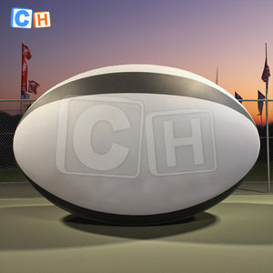 Modèle gonflable géant blanc de ballon de rugby, ballon gonflable fait sur commande de jeu de rugby pour l'affichage de sport - Product Image 2