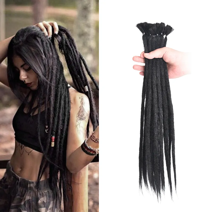 Alileader-extensiones de cabello hechas a mano, trenzas de ganchillo de 20 pulgadas, pelo trenzado de ganchillo, pelo sintético de hiphop Maya