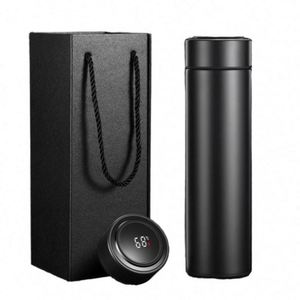 Corporate <b>Box</b> Set Father's Day Personalized Promotional 304 Stainless Steel Smart Thermos Flask Business <b>Gift</b> Cup Wholesale - Product Image 1