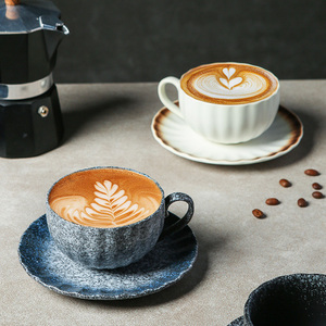 Tazza da <span class=keywords><strong>Caffè</strong></span> in Ceramica di Lusso 150ml con Piattino, Tazza in Porcellana per Casa e Caffetteria - Product Image 3