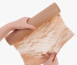 Ambalaj için fabrika fiyat sarma koruyucu petek desenli kağıt Kraft kağıt petek desenli kağıt
