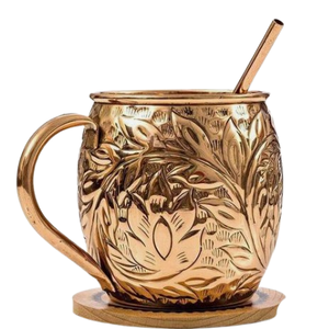 Engraved Design Top Trending Decorative Metal <b>Copper</b> Mug Antique Color Finishing Mint Julep <b>Cup</b> for Home Table Decor - Product Image 6