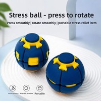 Balle colorée à presser et à tourner, jouet anti-stress créatif en plastique imprimé en 3D, unisexe, pour jeunes étudiants, portable, pour le bureau