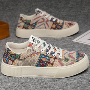 Nouvelles Chaussures Plates à Lacets Grande Taille pour Hommes – Dernières Tendances Décontractées en Cuir et Toile - Product Image 3