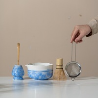 Bol à matcha en céramique japonaise, bol à matcha traditionnel avec bec verseur, thé vert, accessoires de cérémonie traditionnels
