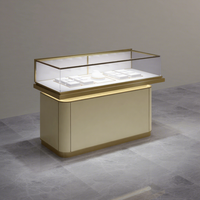 Vitrine à bijoux en acier inoxydable et verre sur mesure avec système d'éclairage LED vitrine en métal pour boutiques et magasins