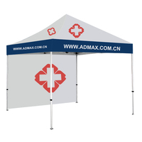 Tente de marché extérieure en aluminium Admax 10x10 avec logo publicitaire, tente d'exposition, chapiteau, auvent, personnalisable avec impression