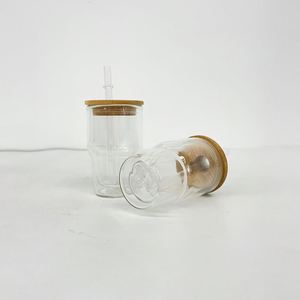 Vasos de chupito miniatura de doble pared de 3 oz, preperforados para sublimación, con diseño de globo de nieve con purpurina, con tapas y pajitas - Product Image 4