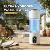 Vaso de Hidrógeno Premium Tritan de 320ml sin BPA de Fábrica Original con Pantalla Táctil Inteligente Autolimpiante, OEM ODM, Vaso de Agua Antioxidante para la Salud