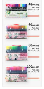 Set Mewarnai Anak, 12/18/24/36/48/100 Warna Alat Seni Sketsa Menggambar Twin Marker Paint Kit Perlengkapan Menggambar - Product Image 6