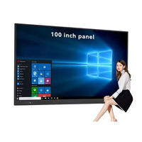 Personnalisable 55 65 75 85 86 100 110 pouces numérique interactif intelligent tableau blanc doigt multi écran tactile intelligent écran LCD intelligent