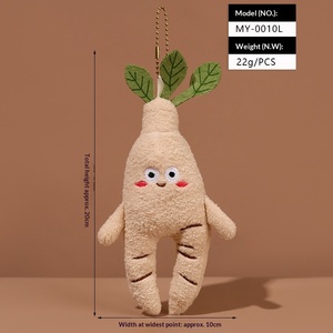 Portachiavi/Ciondolo in Peluche Personalizzato a Forma di Verdura con Espressioni Divertenti: Cipolla, Zenzero, Aglio, Frutta, Pianta - Bambola di Peluche in Poliestere per Borsa - Product Image 6