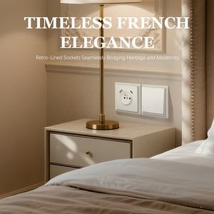 Type allemand élégant de norme européenne avec USB chargeant l'alimentation électrique des prises murales de 16 ampères pour la maison - Product Image 3