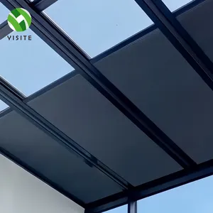 YST factory direct sales indoor commercial strong wind resistant, high-strength, wear-resistant roller blind zipper canopy