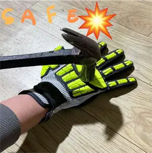 Custom Wholesale TPR Anti Impact Construction Working Protection Gloves Impact Resistant Kong Mechanic Work Gloves