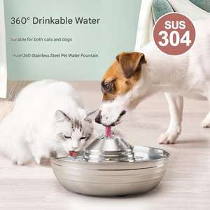 Bebedero Automático para Mascotas de Acero Inoxidable, Ecológico, Recargable, Impermeable, Dispensador de Agua para Perros Grandes, Platos y Comederos para Mascotas - Product Image 3