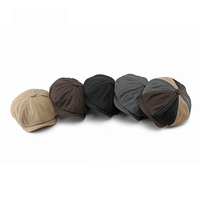 Casquette de gavroche pour hommes et femmes à 8 panneaux en laine mélangée Automne Hiver Classique Vintage Gatsby Lvy Cabbie Hat Flat Beret