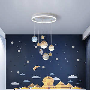 <span class=keywords><strong>Lampadario</strong></span> a LED con Design del Sistema Solare, Stile Nordico, <span class=keywords><strong>per</strong></span> Camere dei Bambini - Product Image 2