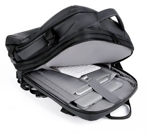 Sac à dos extensible de grande capacité, prix d'usine personnalisé, mode, haute qualité, Oxford, imperméable, sac d'école avec port USB - Product Image 6