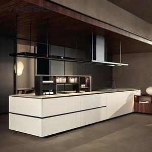 Conjunto de Muebles de <span class=keywords><strong>Cocina</strong></span> Modulares con Almacenamiento, Isla de <span class=keywords><strong>Cocina</strong></span> Moderna de Madera Laminada para Uso en Centros Comerciales, <span class=keywords><strong>Encimera</strong></span> de Mármol - Product Image 1