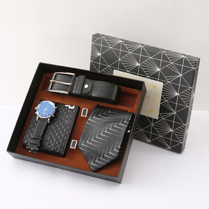 Bộ hộp quà tặng nam cao cấp: kính râm, đồng hồ, ví, thắt lưng, Khuy măng sét, vòng đeo tay & bút cho quà tặng kinh doanh ưu tú - Product Image 1