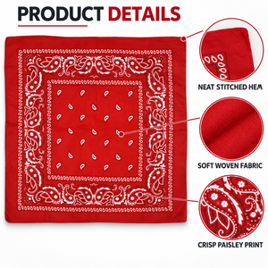 Fabricant de bandanas Paisley, foulards carrés multicolores, couvre-chefs, OEM, ODM, marque privée, vente en gros, accessoires de mode - Product Image 2
